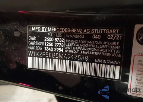 2021 Mercedes-Benz E 450 4Matic from USA, damaged, VIN W1KZF5KB5MA947588